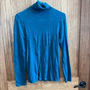Merona: Teal Long Sleeve Turtleneck Top